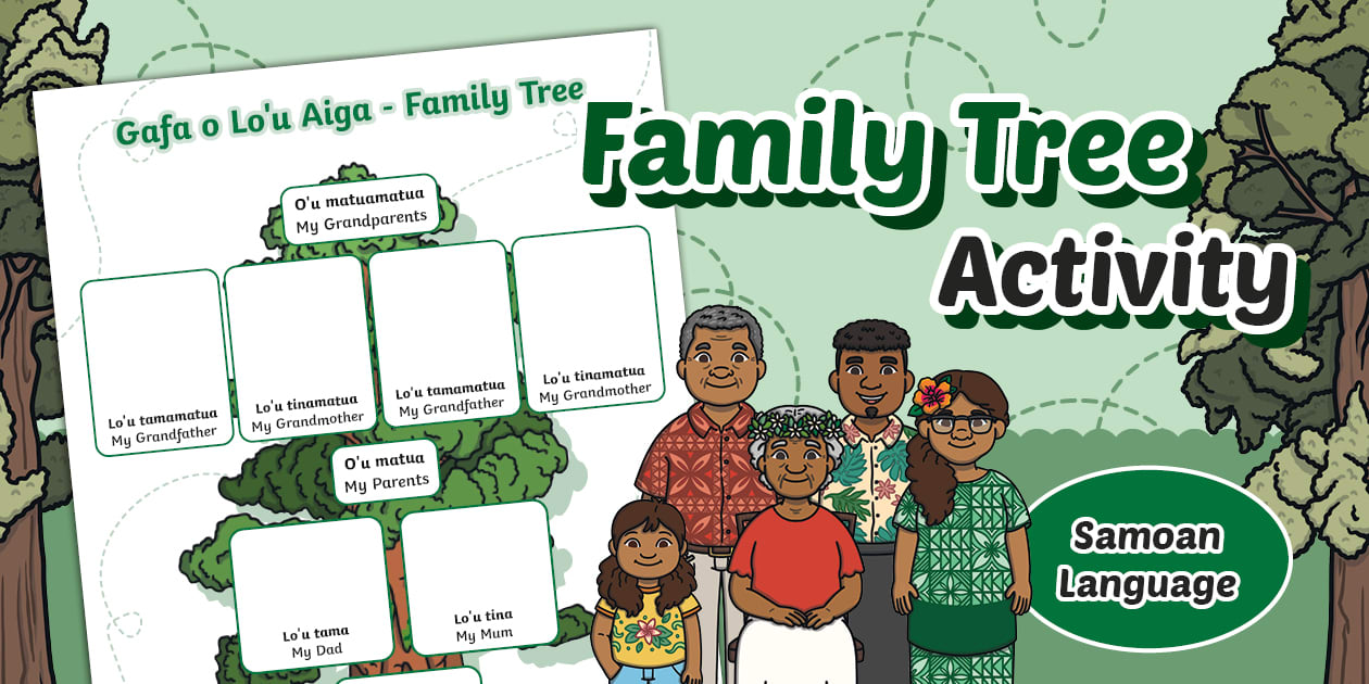 Family Tree Activity Samoan Language