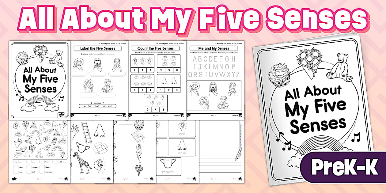 All About My Five Senses Activity Booklet for PreK-K