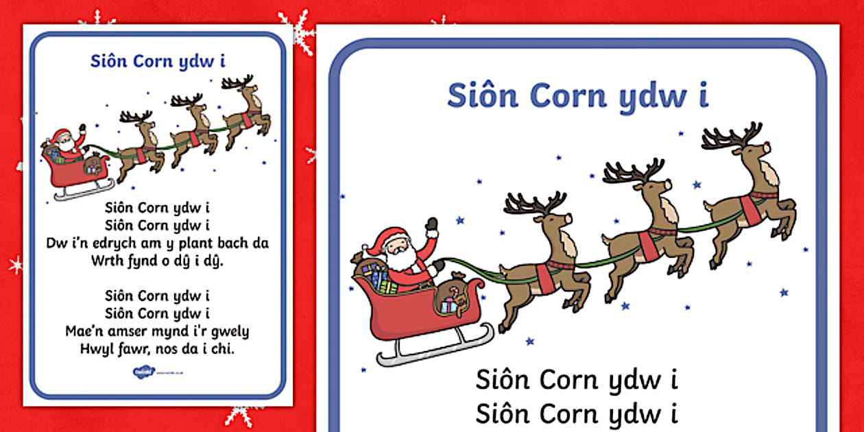 I m father christmas in welsh lyrics learning resources