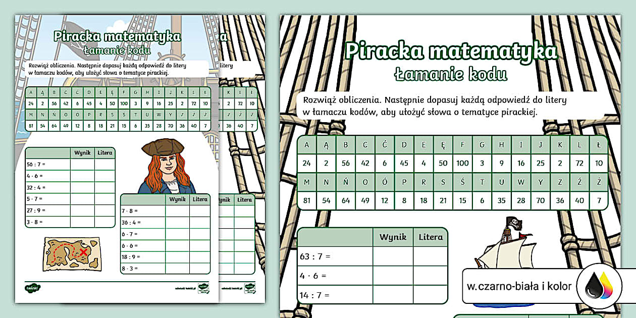 Piracka matematyka | Mnożenie i dzielenie do 100 | Łamanie kodu