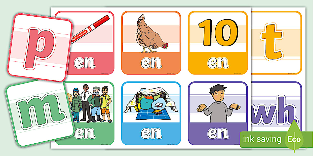 ‘en’ Onset and Rime Matching Activity - Twinkl