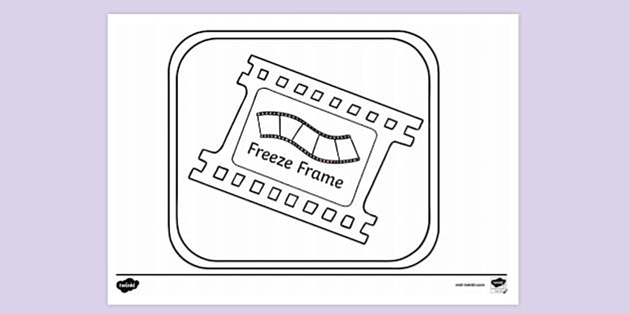 Freeze Frame Colouring Sheet - Twinkl