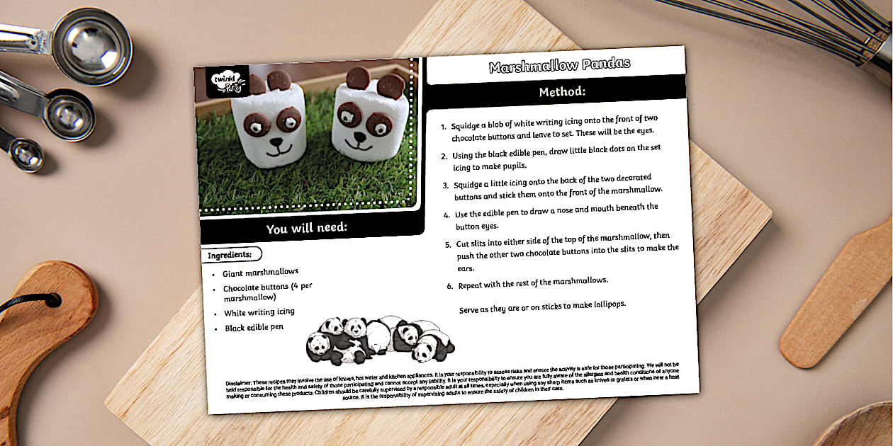 Marshmallow Pandas Recipe | Twinkl Party (teacher made)