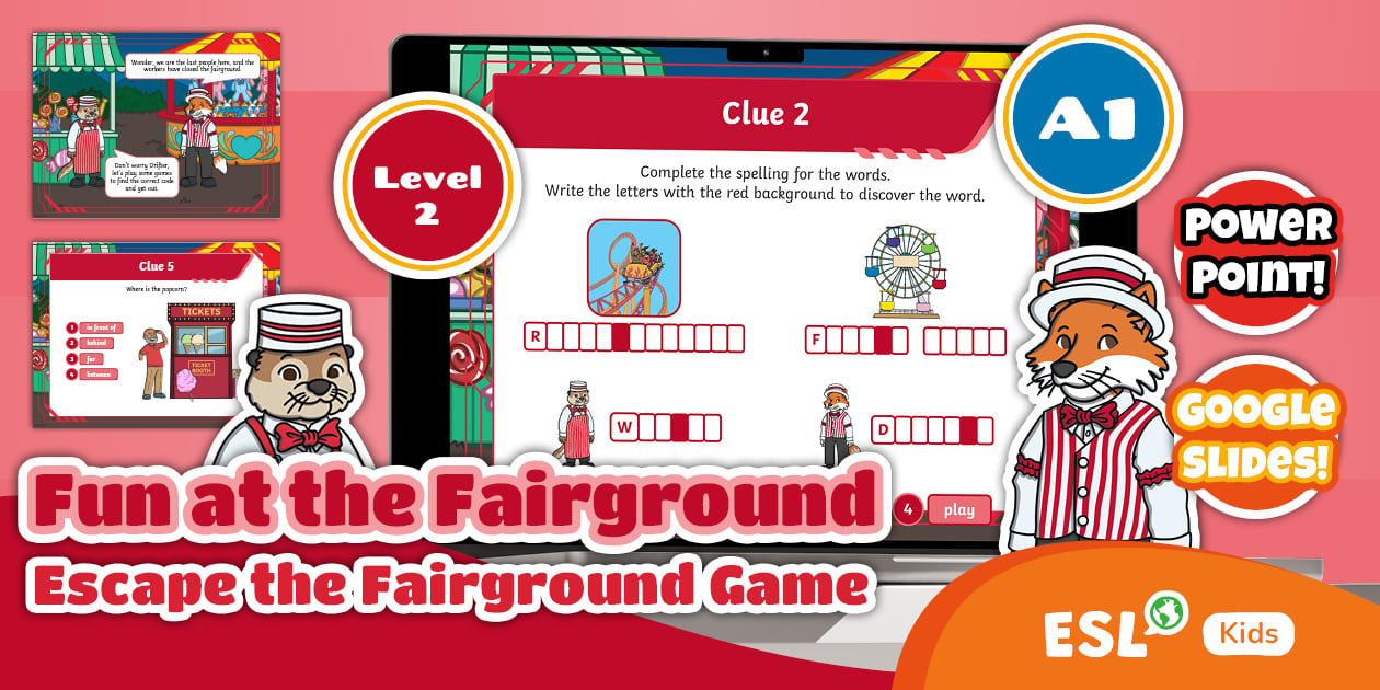 Gamified Fun ESL Escape the Fairground Game
