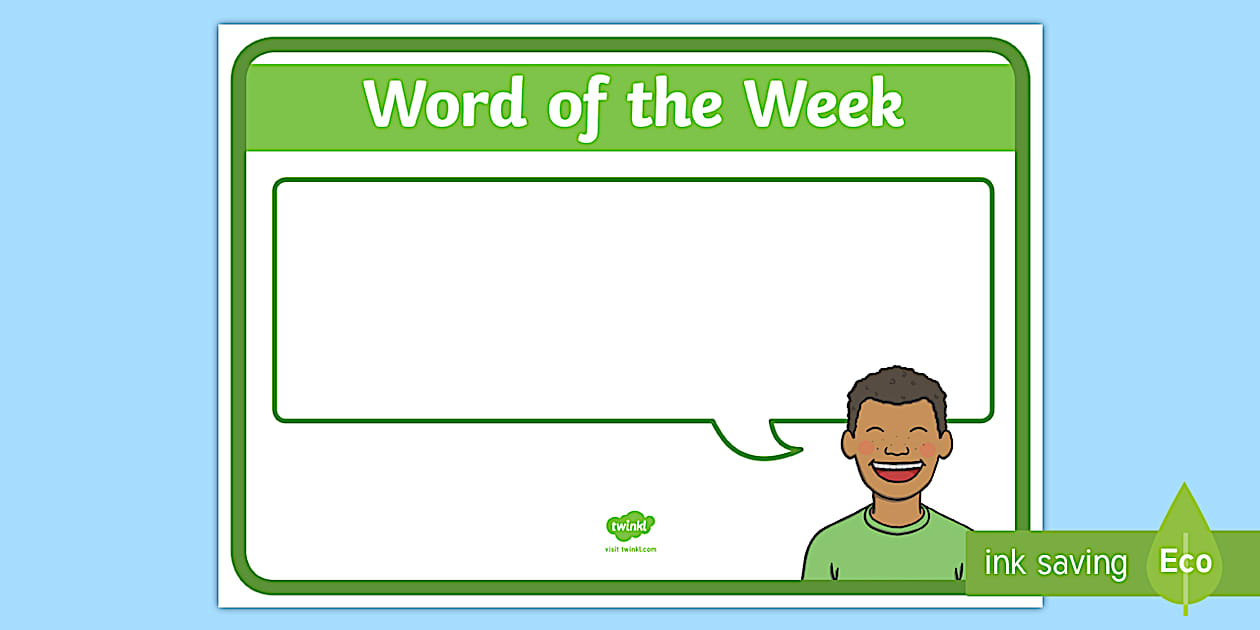 Editable Word of the Week Display Poster - Twinkl
