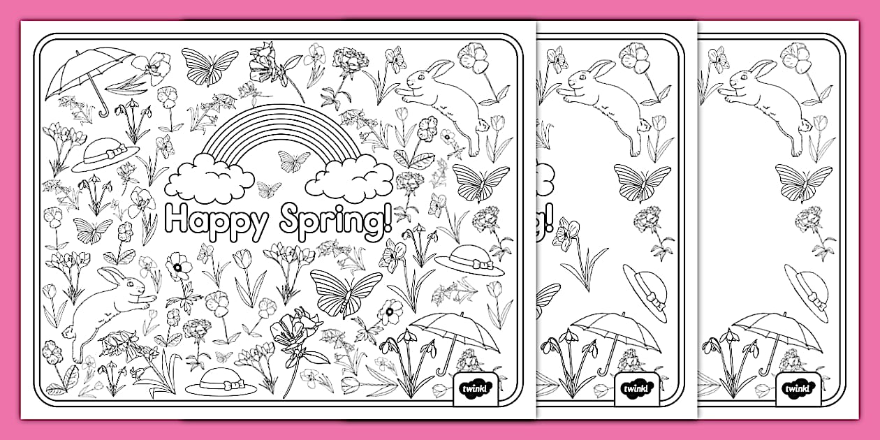Spring Coloring Pages | Arts and Crafts | Twinkl USA