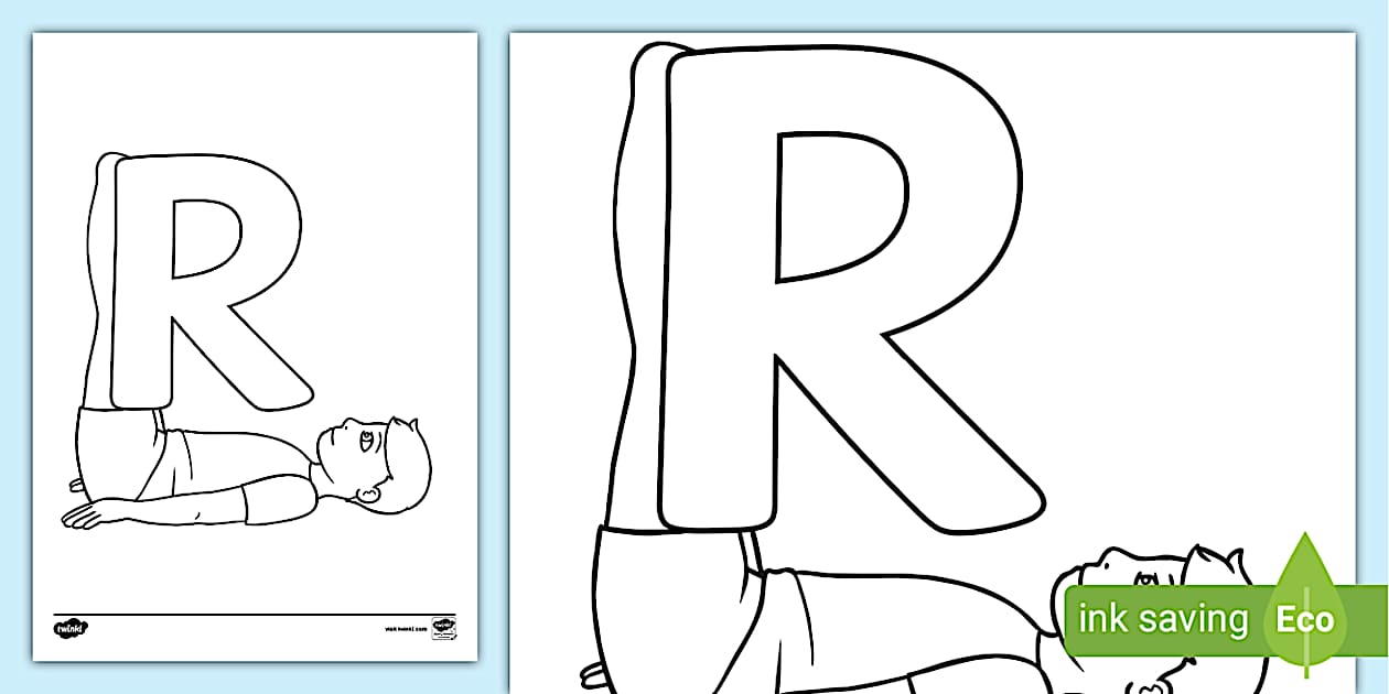 Letter R People Colouring Page | Sheets (teacher made)