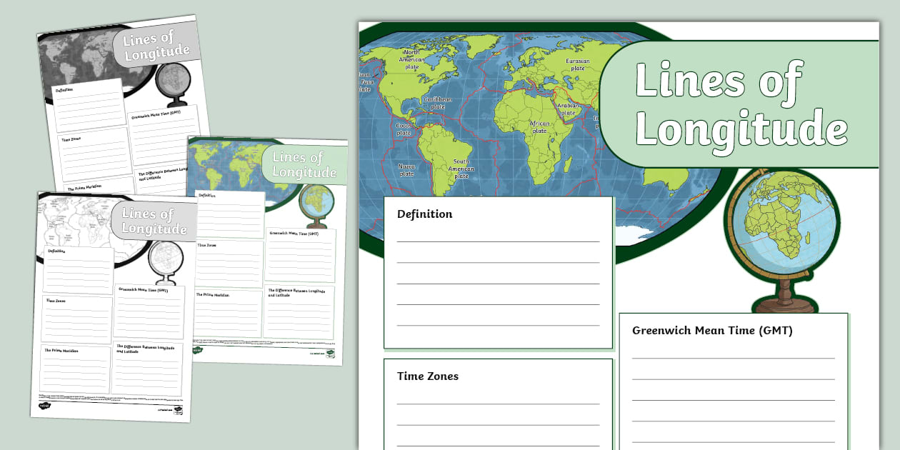 Lines of Longitude Fact File Template (Teacher-Made)