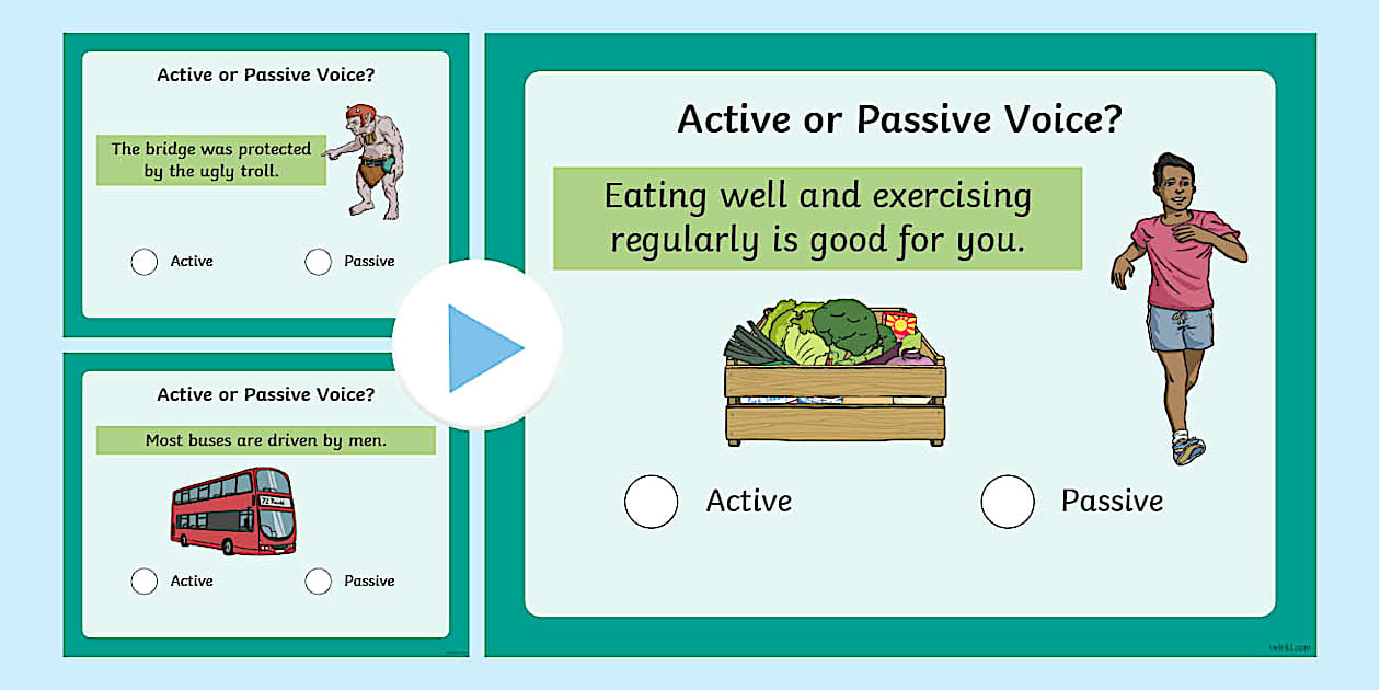 Active and Passive Voice Examples PowerPoint | Twinkl