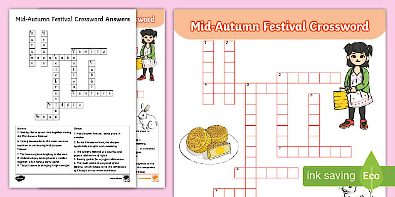 Mid Autumn Festival Crossword (Teacher Made) Twinkl