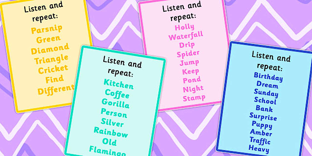 Listen and Repeat Auditory Memory Cards Set 4 - remembering