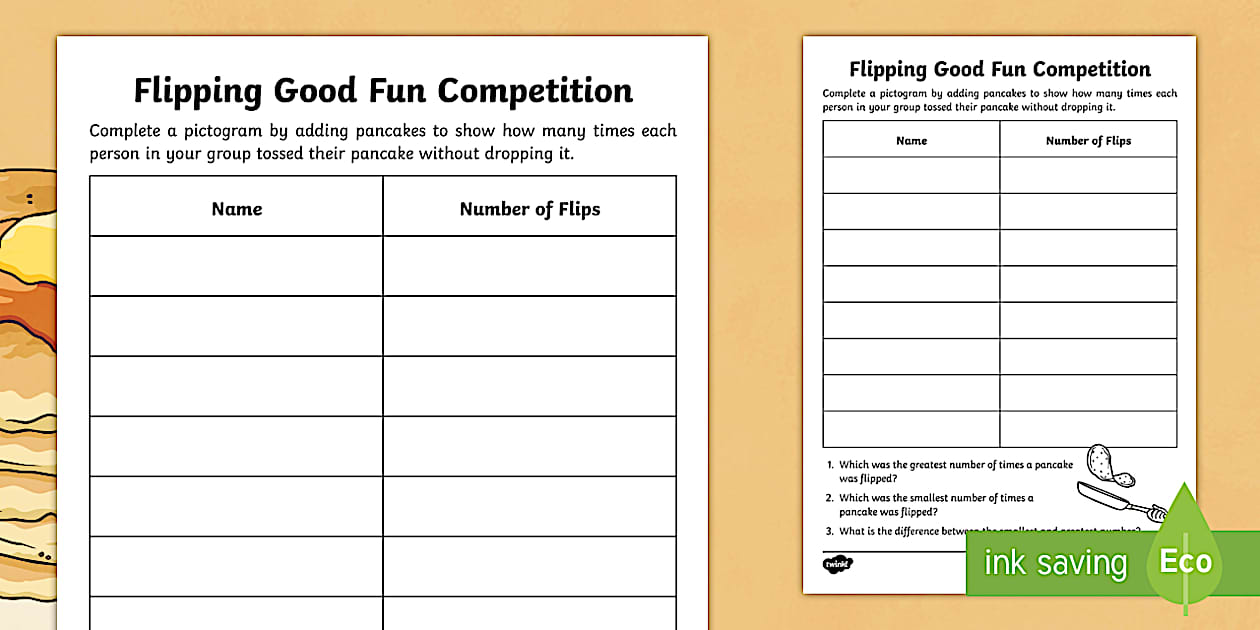 Flipping Good Fun Competition Pictogram (Teacher-Made)