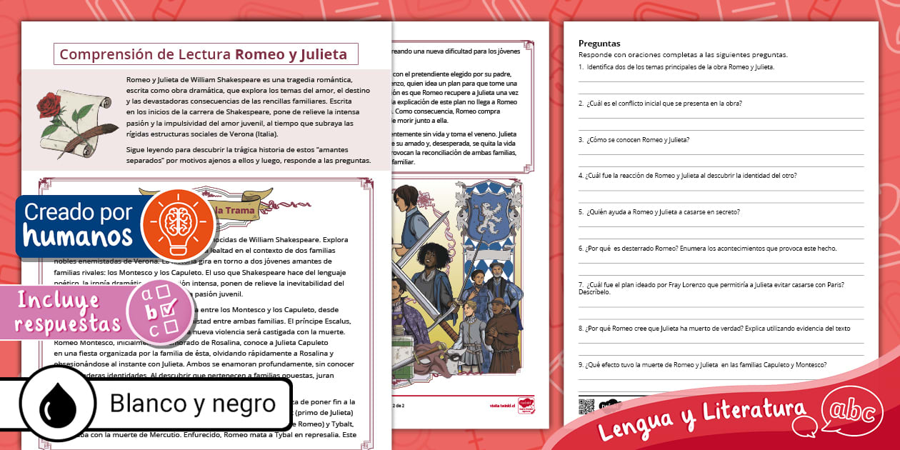 Comprensión | Romeo y Julieta |Shakespeare |Lenguaje