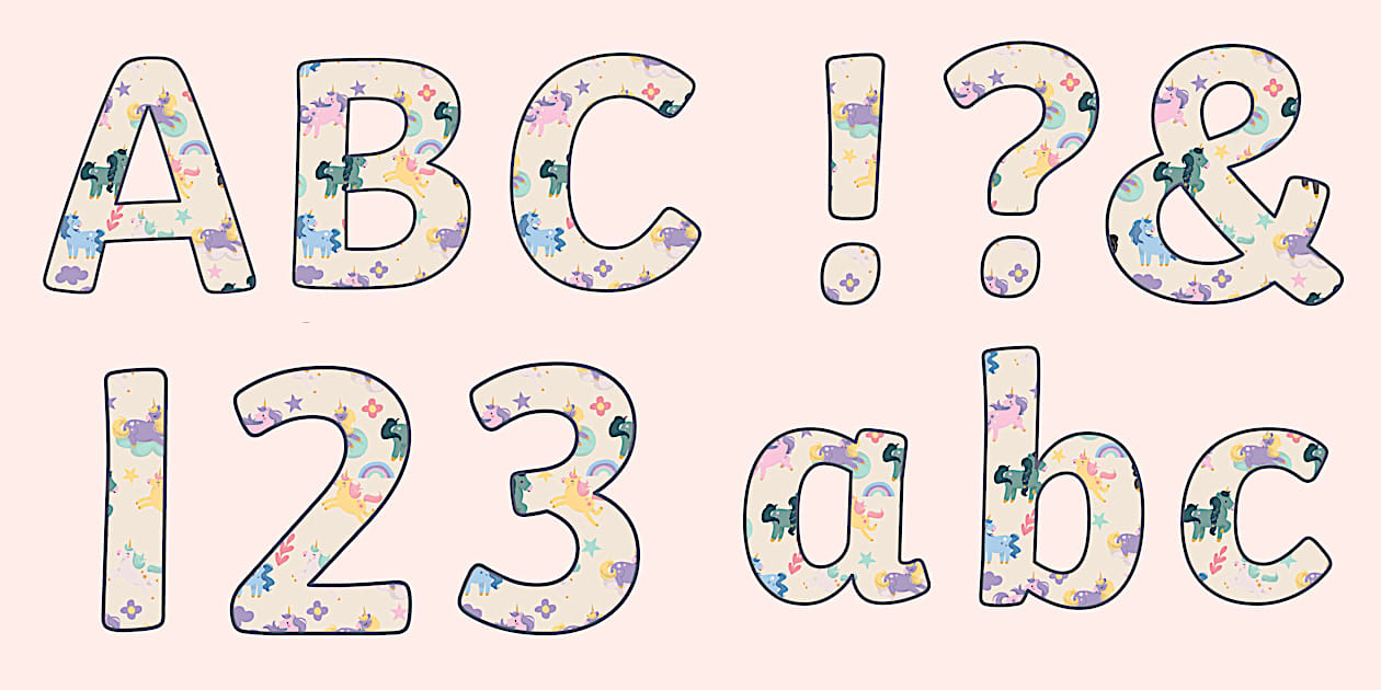 Unicorn-Themed Display Lettering (teacher made) - Twinkl