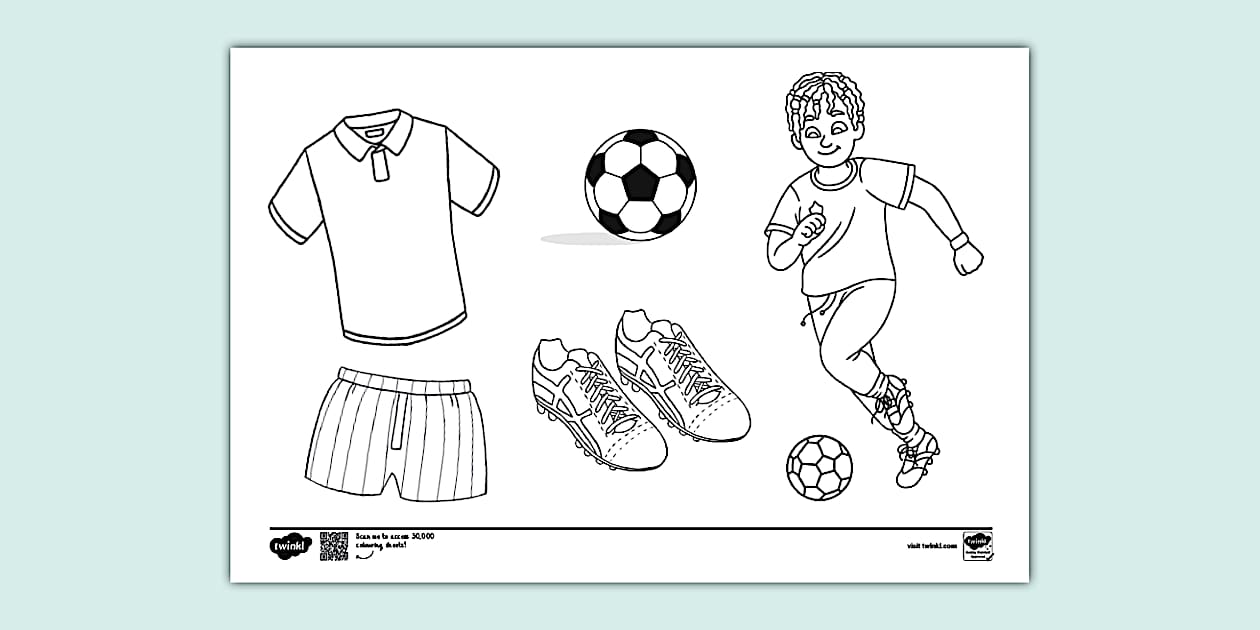 Football Colouring Sheets Twinkl teacher Made Twinkl
