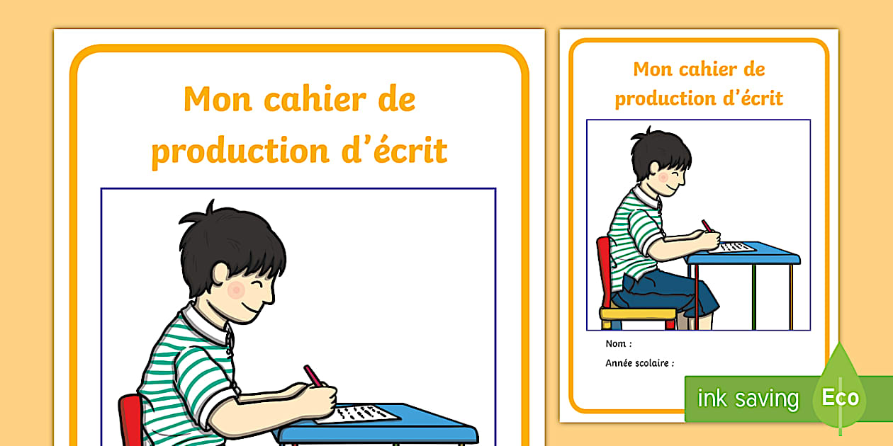 Couverture de cahier : Cahier de production d'écrits
