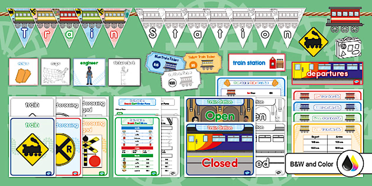 Train Station Dramatic Play Pack
