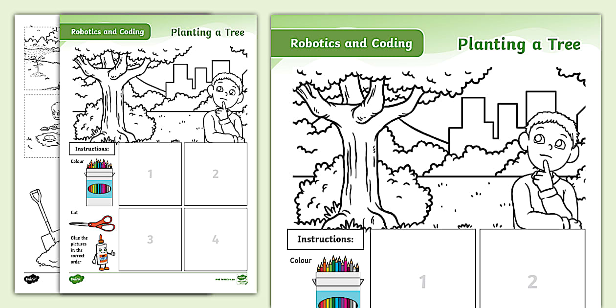 Grade R Robotics and Coding -Sequencing - Planting a tree