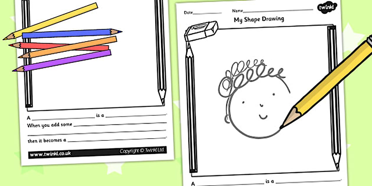 Writing Shape Frame Shape Drawing Writing Frame (teacher made) - Twinkl