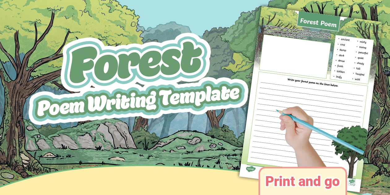 * NEW * Forest Poem Writing Template