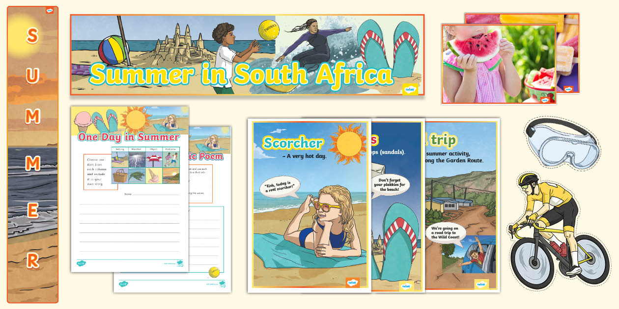 Classroom Themed Decor Pack - Summer in South Africa
