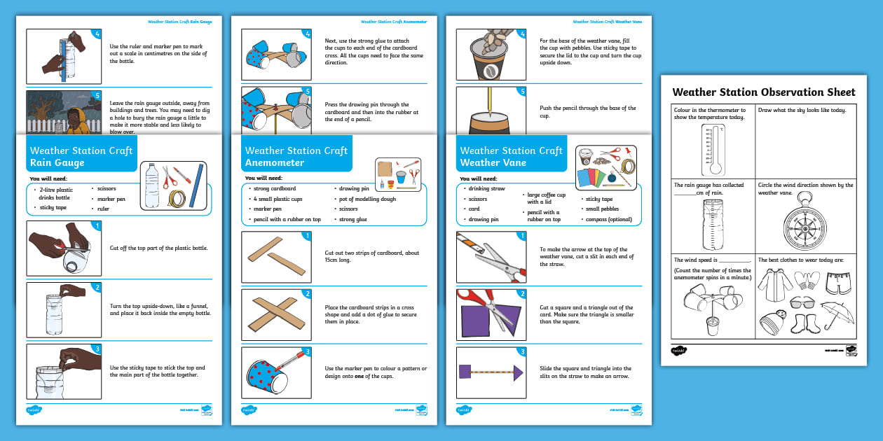 Weather Station Craft and Observation Pack (teacher made)