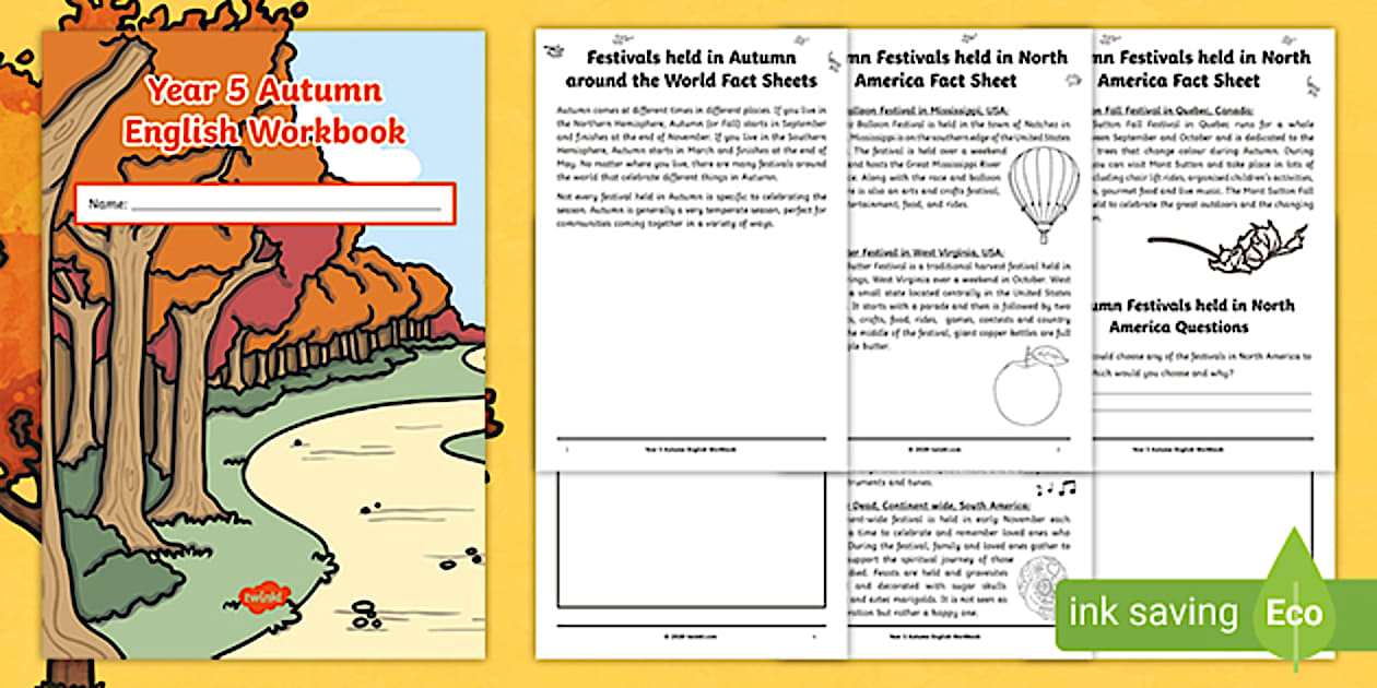 Year 5 Australian Autumn Activity Booklet (teacher made)