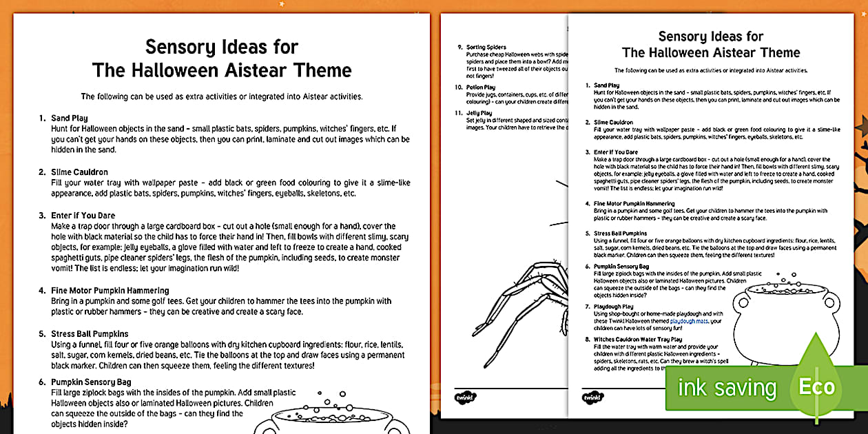 Halloween Aistear Sensory Bag (Hecho por educadores)
