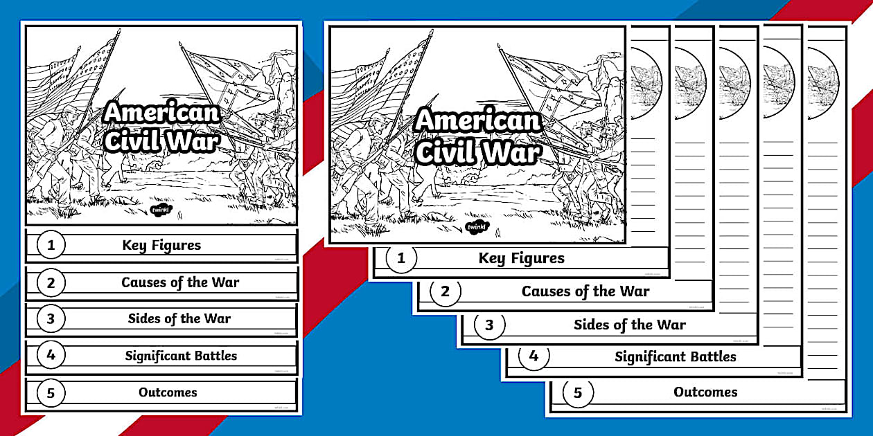 American Civil War Flipbook for 6th-8th Grade