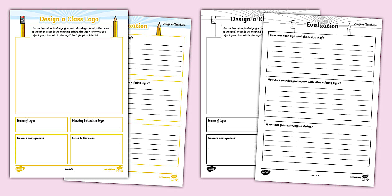 Design a Class Logo Worksheet (Teacher-Made) - Twinkl