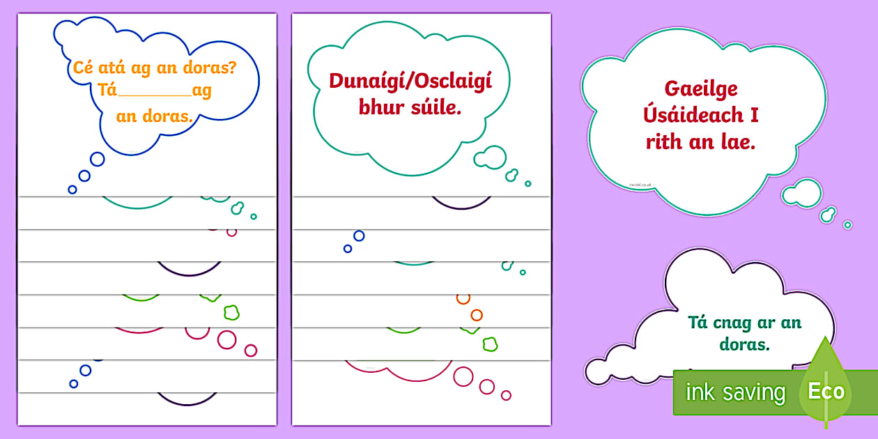 Useful Everyday Phrases Display Pack Gaeilge (teacher made)