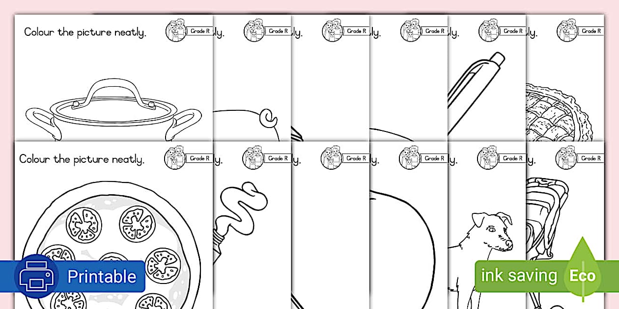 Grade R English -Phonics - Colouring Sheet: Letter P