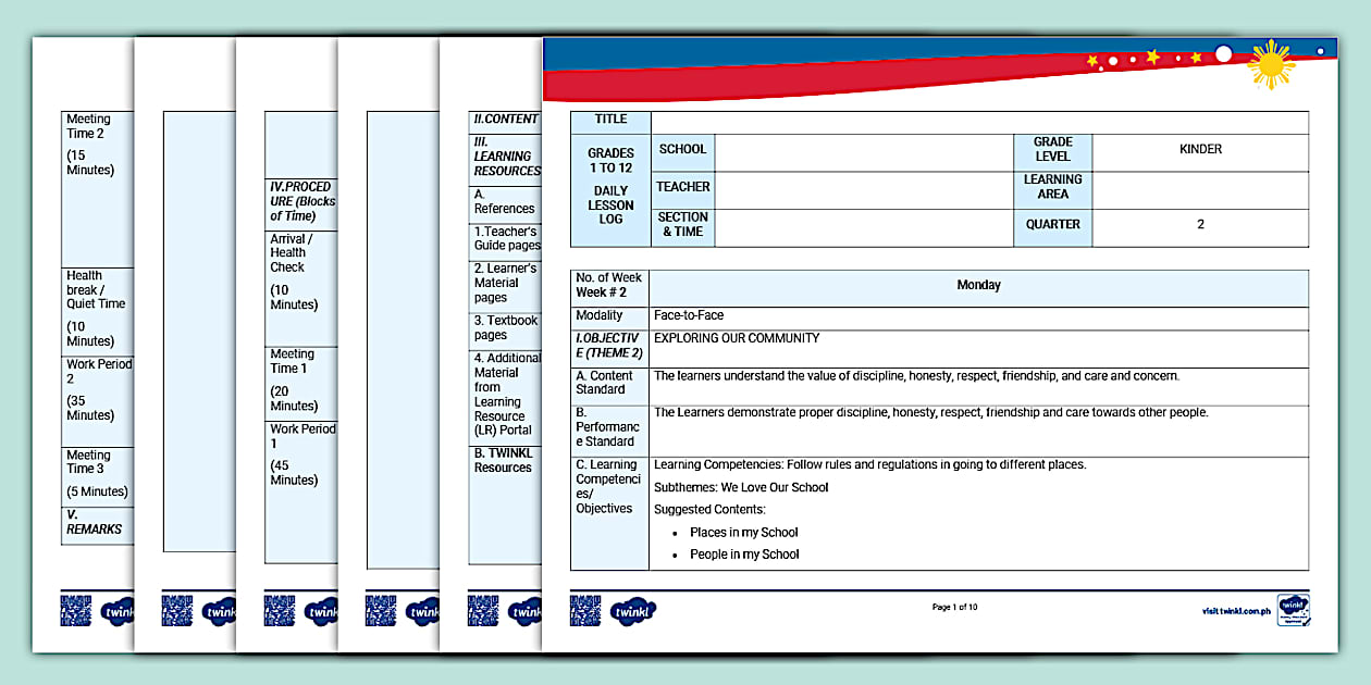 Matatag Curriculum Based Kindergarten Lesson Plan For Quarter 2 Week 2