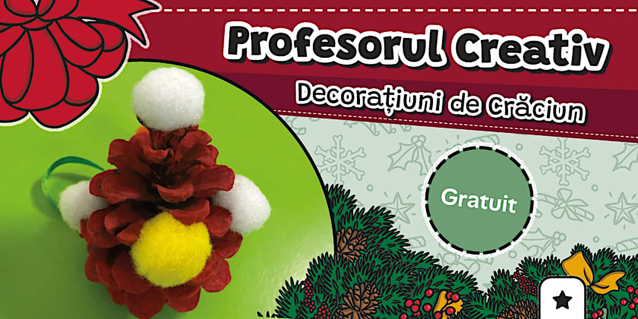 Glob multicolor Profesorul creativ Decorațiuni de Crăciun