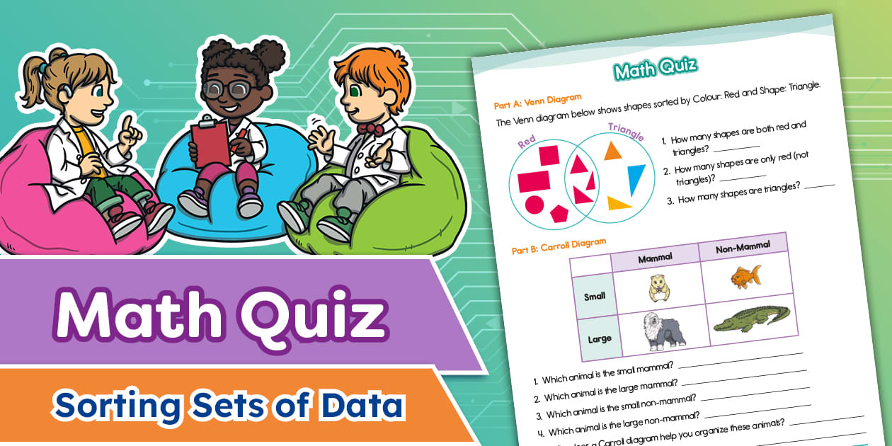 Sorting Sets of Data with Two or More Attributes Assessment and Rubric