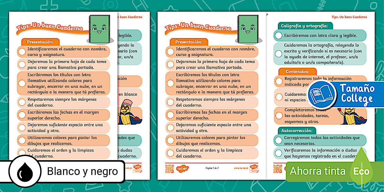 Tips Un buen cuaderno