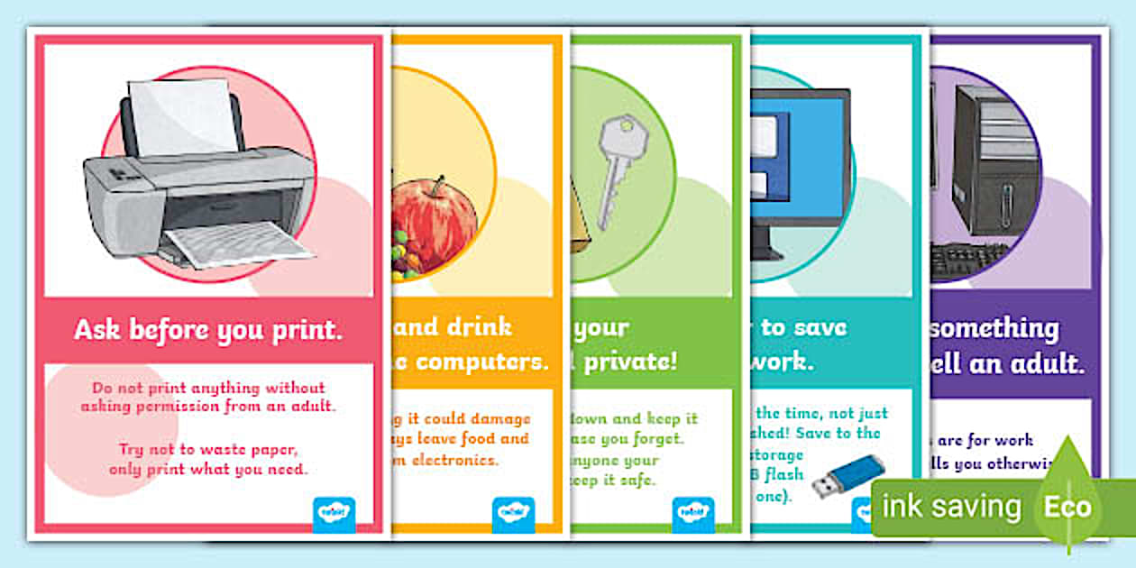 Computing Area Reminder Posters Pack - Twinkl