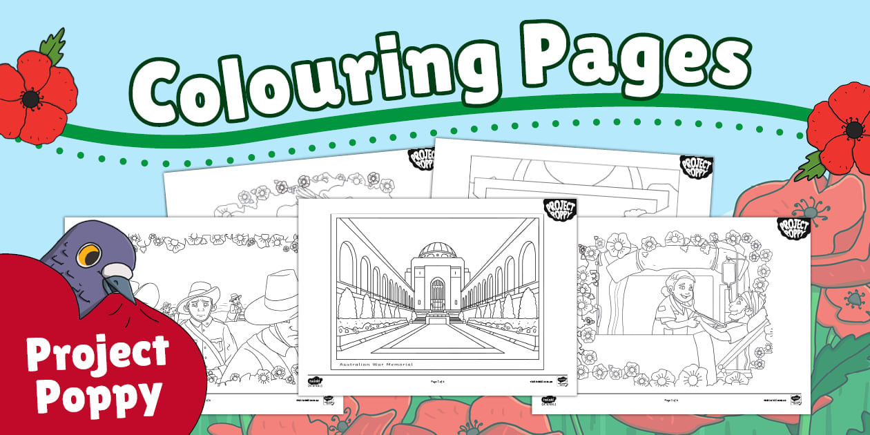Project Poppy - Colouring Pages - Anzac Day