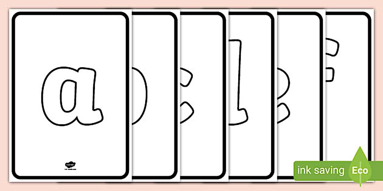 👉 A4 Alphabet Printable Letter Templates Free Downloads