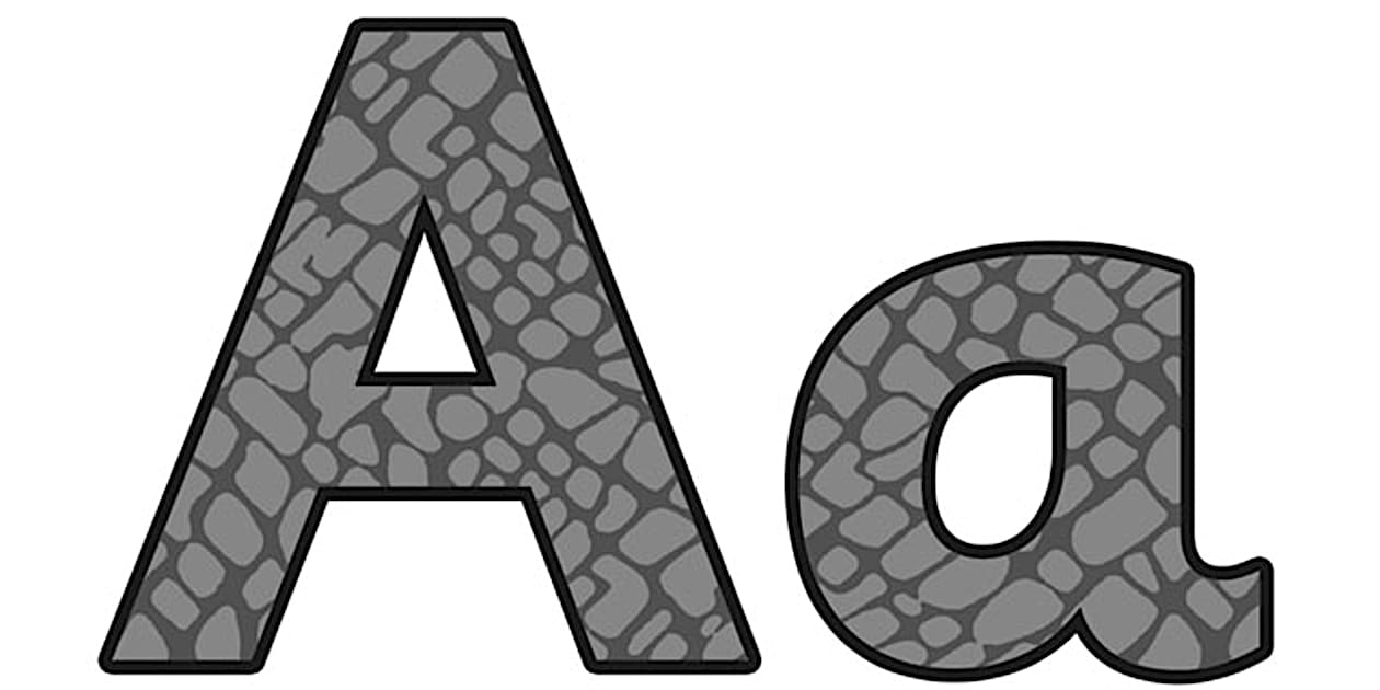 Cursive Elephant Pattern Display Lettering (Small) - Twinkl