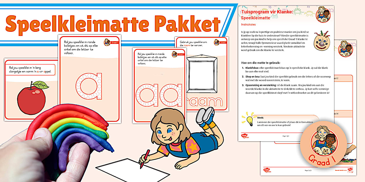 G1 Klanke-Klanke Oefening-Tuisprogram-Speelkleimatte (KABV)