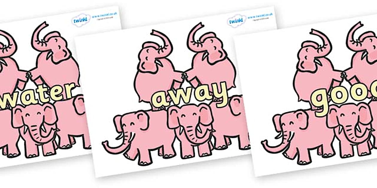 Cursive Next 200 Common Words on Five Elephants - Twinkl