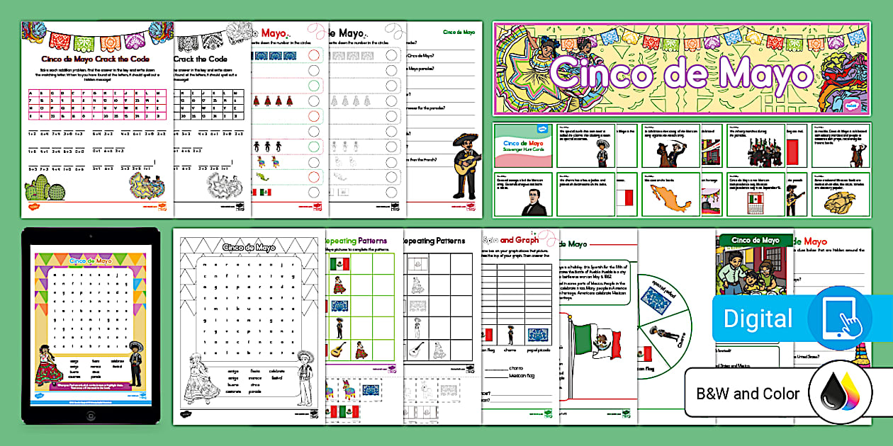 Printable Cinco de Mayo Activity Sheets Twinkl USA