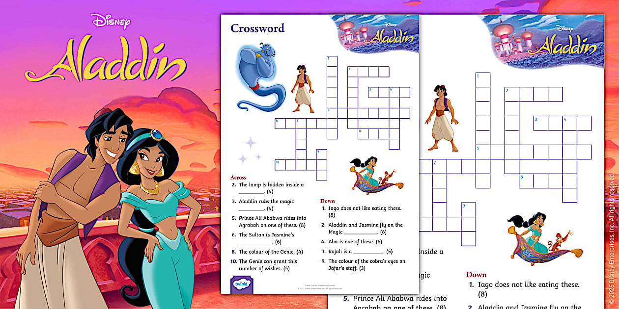 Aladdin: Crossword Ages 5 7