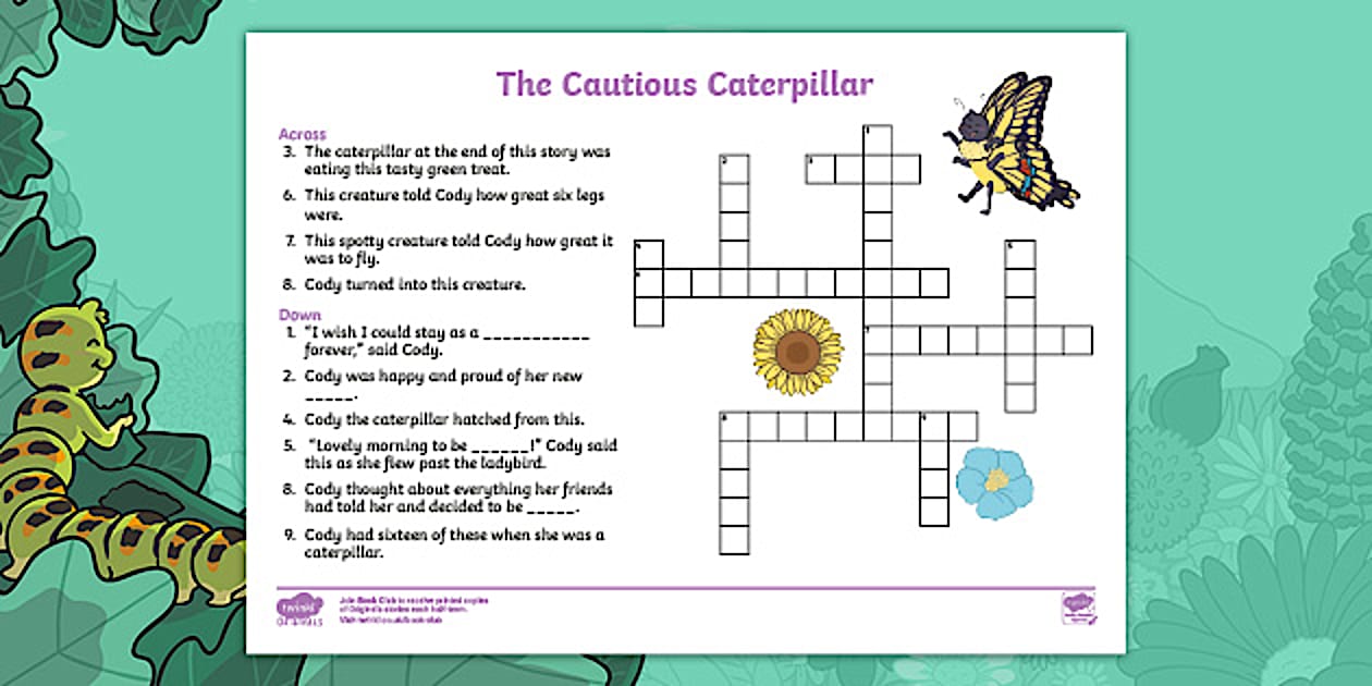 The Cautious Caterpillar Crossword (Hecho por educadores)