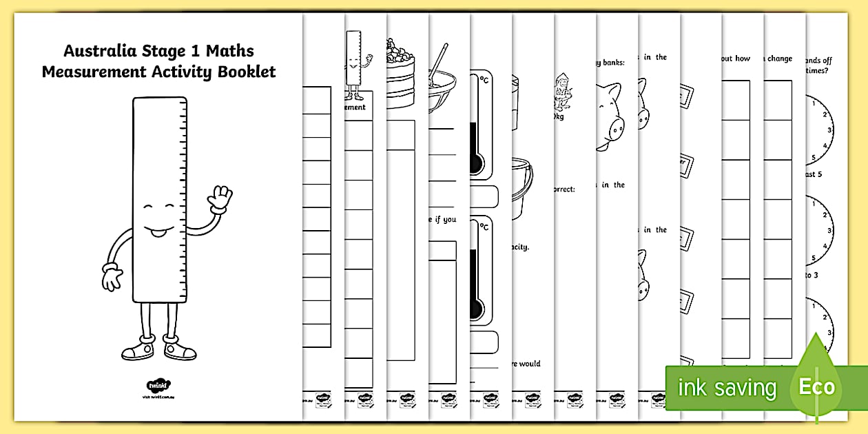 NSW Australia Stage 1 Maths Measurement Activity Booklet