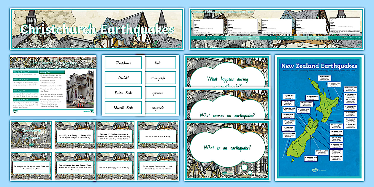 Earthquake Activity Christchurch Resource Pack