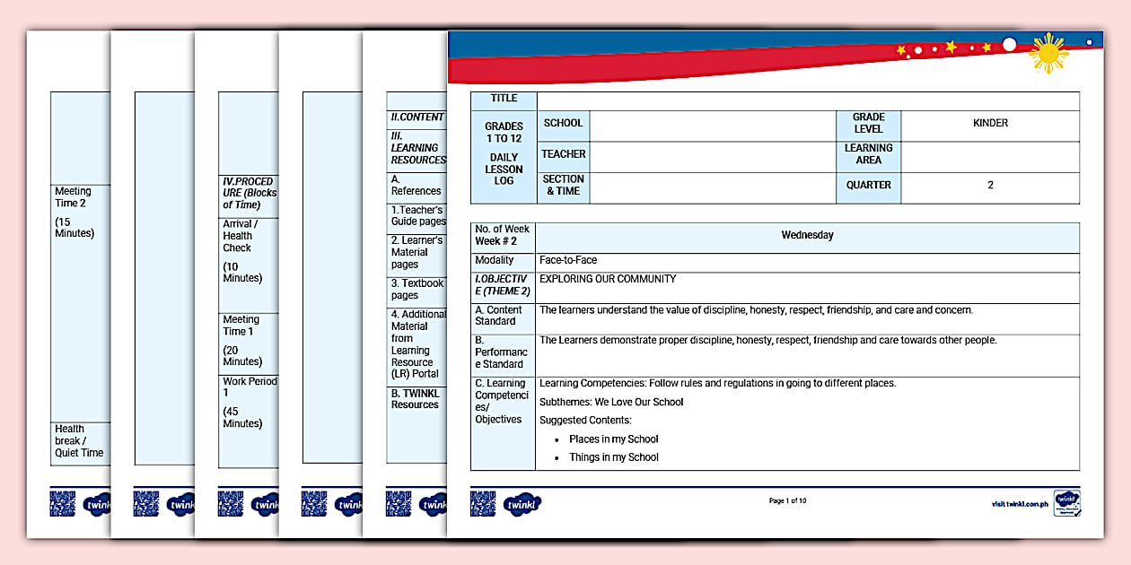 Matatag Curriculum Based Kindergarten Lesson Plan For Quarter 2 Week 2
