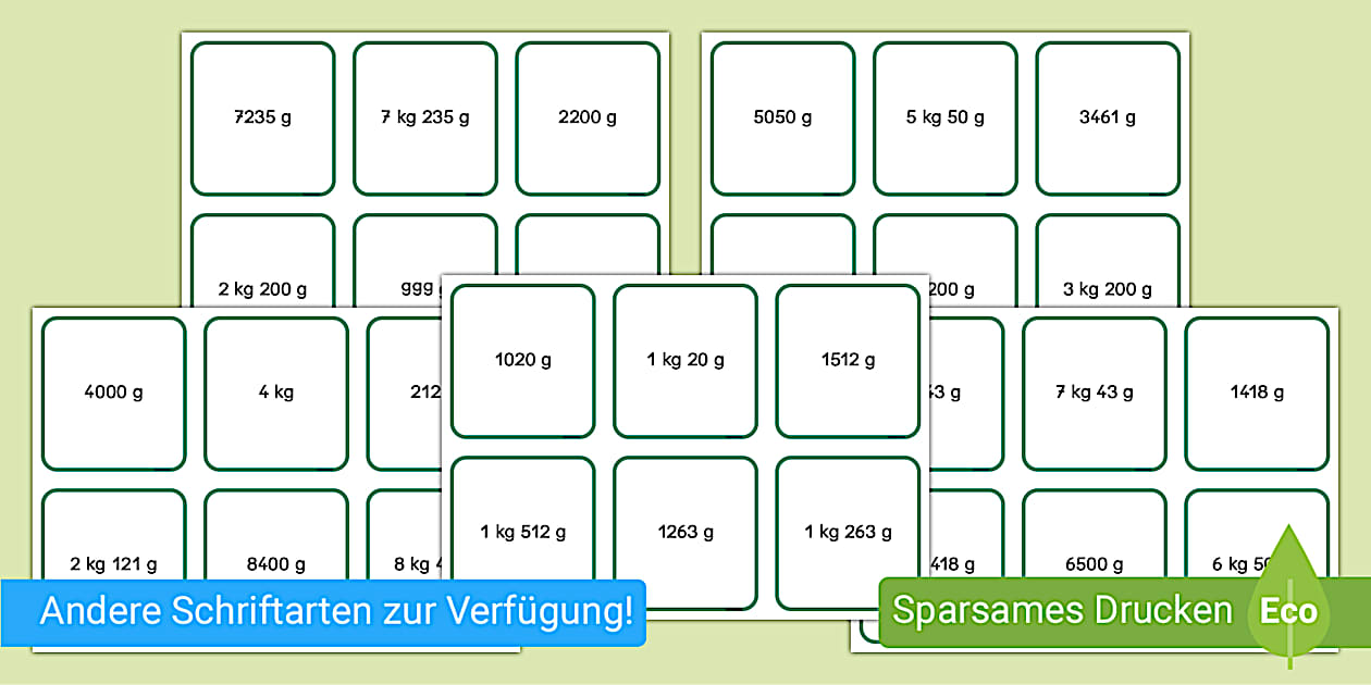 1 kg sind wieviel gramm