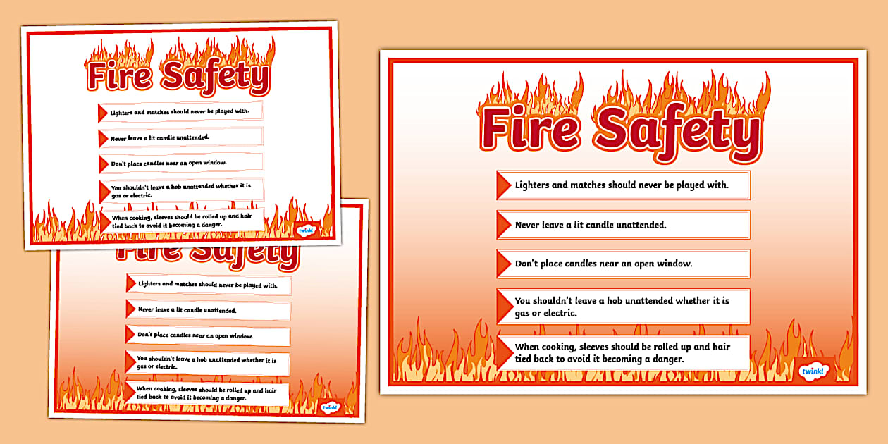 Fire Safety Poster - General Display Resources - Twinkl